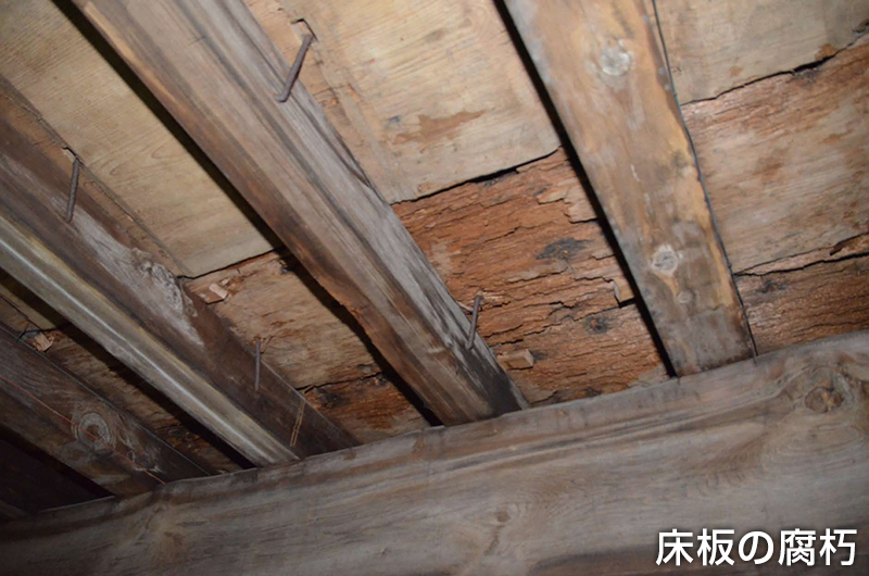 床板の腐朽