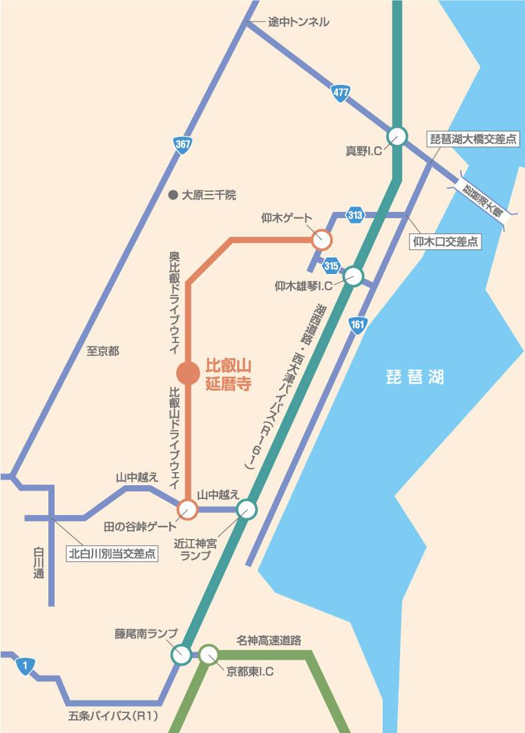 延暦寺アクセス地図